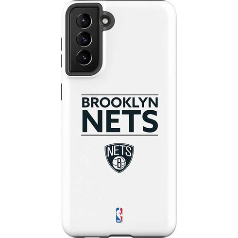 NBA Brooklyn Nets Standard - White Galaxy S21 FE Pro Case