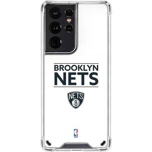 NBA Brooklyn Nets Standard - White Galaxy S21 Ultra 5G Clear Case