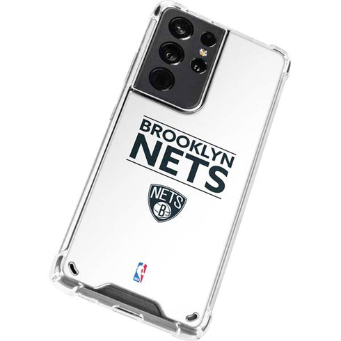 NBA Brooklyn Nets Standard - White Galaxy S21 Ultra 5G Clear Case