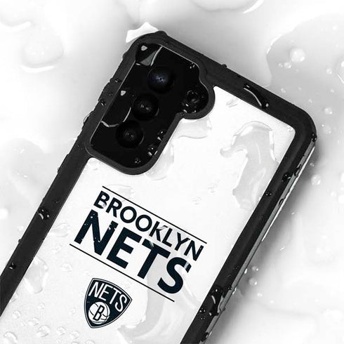 NBA Brooklyn Nets Standard - White Galaxy S23 Plus Waterproof Case