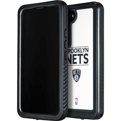 NBA Brooklyn Nets Standard - White Galaxy S23 Waterproof Case