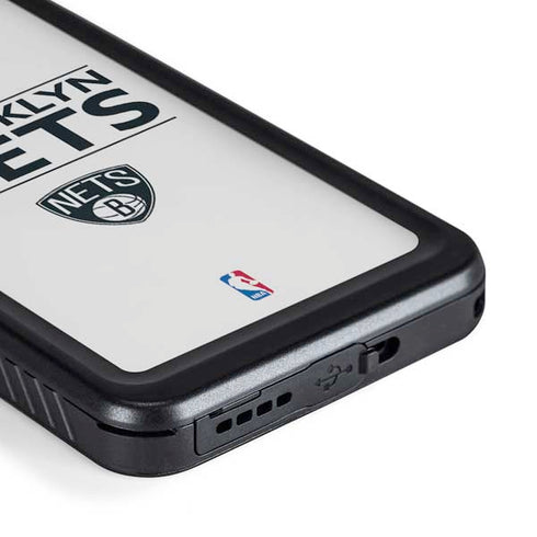 NBA Brooklyn Nets Standard - White Galaxy S23 Waterproof Case