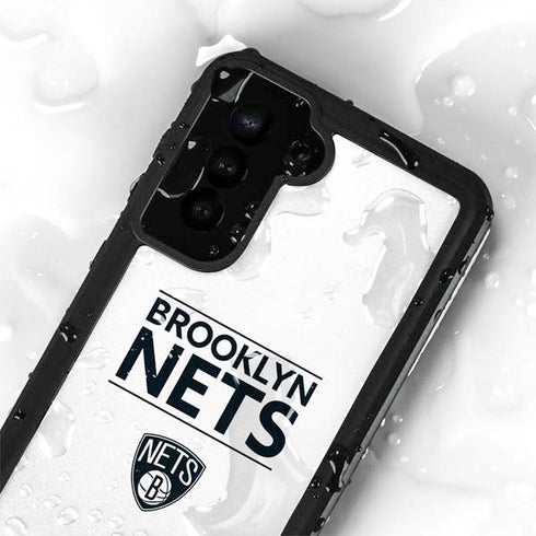 NBA Brooklyn Nets Standard - White Galaxy S23 Waterproof Case