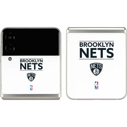 NBA Brooklyn Nets Standard - White Galaxy Z Flip3 5G Skin