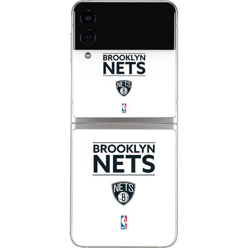 NBA Brooklyn Nets Standard - White Galaxy Z Flip3 5G Skin