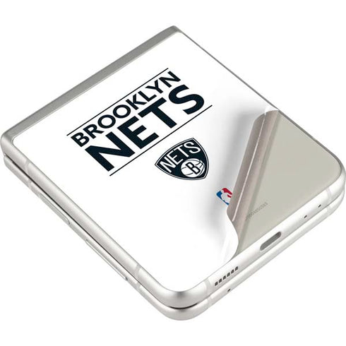 NBA Brooklyn Nets Standard - White Galaxy Z Flip3 5G Skin
