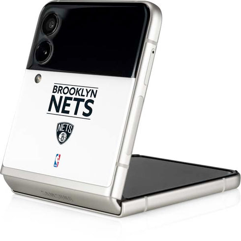 NBA Brooklyn Nets Standard - White Galaxy Z Flip3 5G Skin