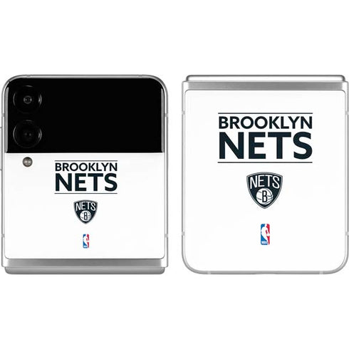 NBA Brooklyn Nets Standard - White Galaxy Z Flip4 5G Skin