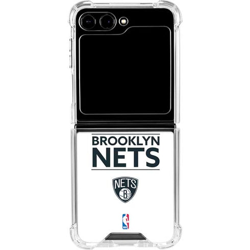 NBA Brooklyn Nets Standard - White Galaxy Z Flip5 5G Clear Case