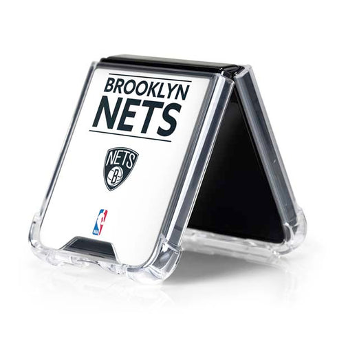NBA Brooklyn Nets Standard - White Galaxy Z Flip5 5G Clear Case