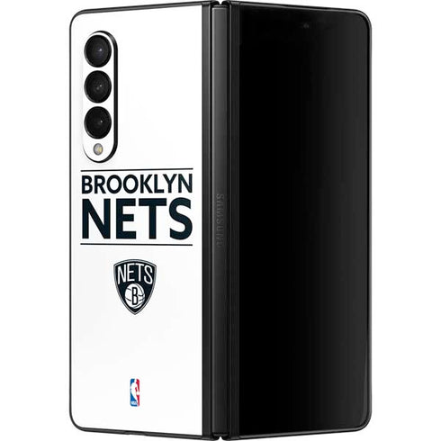 NBA Brooklyn Nets Standard - White Galaxy Z Fold3 5G Skin