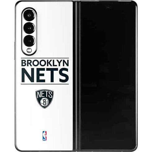 NBA Brooklyn Nets Standard - White Galaxy Z Fold3 5G Skin