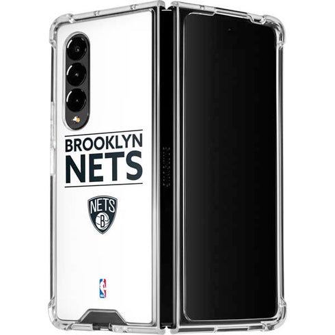 NBA Brooklyn Nets Standard - White Galaxy Z Fold4 5G Clear Case