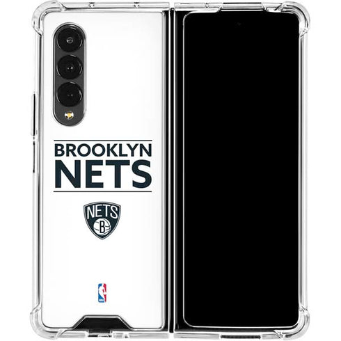 NBA Brooklyn Nets Standard - White Galaxy Z Fold4 5G Clear Case