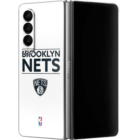 NBA Brooklyn Nets Standard - White Galaxy Z Fold4 5G Skin