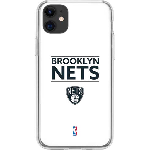 NBA Brooklyn Nets Standard - White iPhone 11 Clear Case