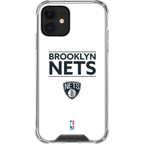 NBA Brooklyn Nets Standard - White iPhone 12 Clear Case