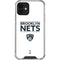 NBA Brooklyn Nets Standard - White iPhone 12 Clear Case