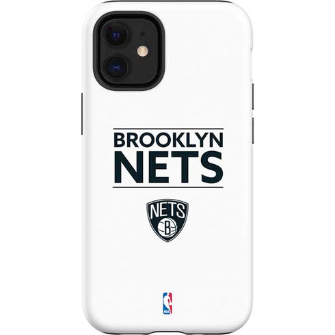NBA Brooklyn Nets Standard - White iPhone 12 Mini Impact Case