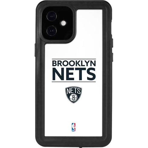NBA Brooklyn Nets Standard - White iPhone 12 Mini Waterproof Case