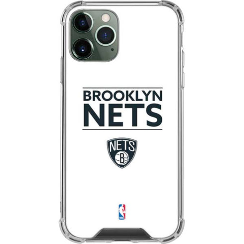NBA Brooklyn Nets Standard - White iPhone 12 Pro Clear Case