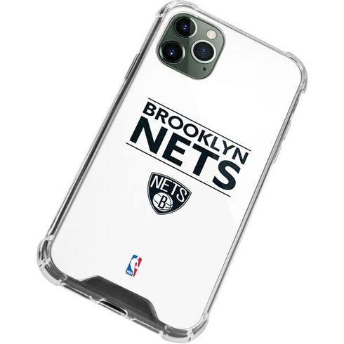 NBA Brooklyn Nets Standard - White iPhone 12 Pro Clear Case