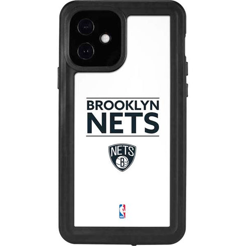 NBA Brooklyn Nets Standard - White iPhone 12 Waterproof Case