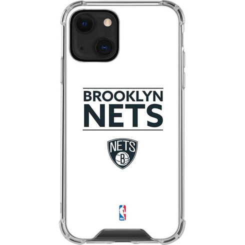 NBA Brooklyn Nets Standard - White iPhone 13 Mini Clear Case