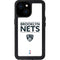 NBA Brooklyn Nets Standard - White iPhone 13 Mini Waterproof Case