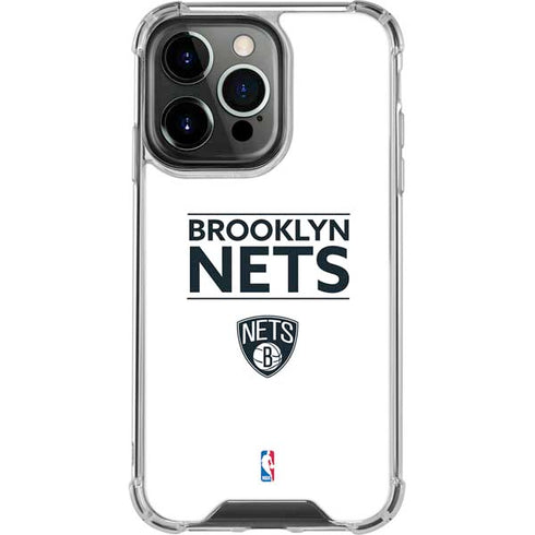 NBA Brooklyn Nets Standard - White iPhone 13 Pro Clear Case