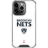 NBA Brooklyn Nets Standard - White iPhone 13 Pro Clear Case