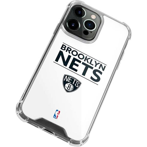 NBA Brooklyn Nets Standard - White iPhone 13 Pro Clear Case