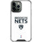 NBA Brooklyn Nets Standard - White iPhone 13 Pro Max Clear Case