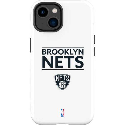 NBA Brooklyn Nets Standard - White iPhone 14 Plus Impact Case