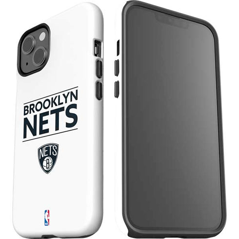 NBA Brooklyn Nets Standard - White iPhone 15 Plus Impact Case