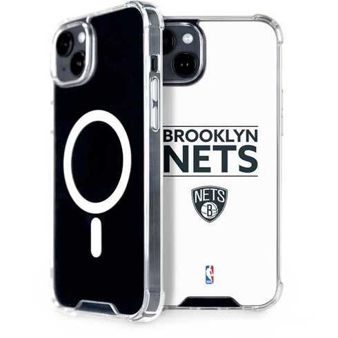 NBA Brooklyn Nets Standard - White iPhone 15 MagSafe Case