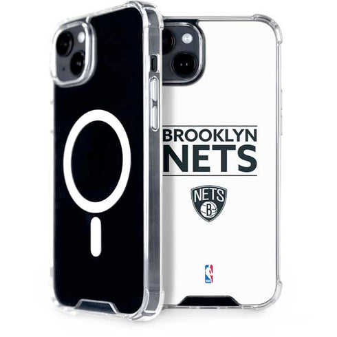 NBA Brooklyn Nets Standard - White iPhone 15 Plus MagSafe Case