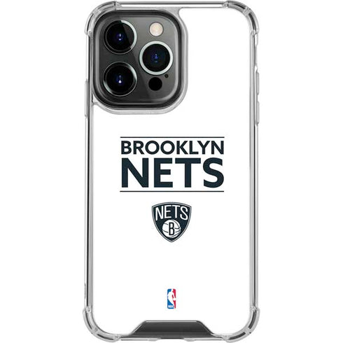 NBA Brooklyn Nets Standard - White iPhone 15 Pro Clear Case
