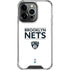 NBA Brooklyn Nets Standard - White iPhone 15 Pro Clear Case