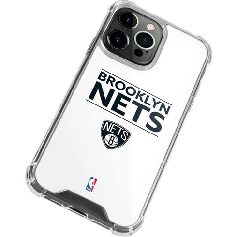 NBA Brooklyn Nets Standard - White iPhone 14 Pro Clear Case