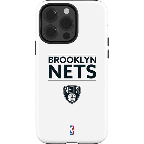 NBA Brooklyn Nets Standard - White iPhone 14 Pro Impact Case