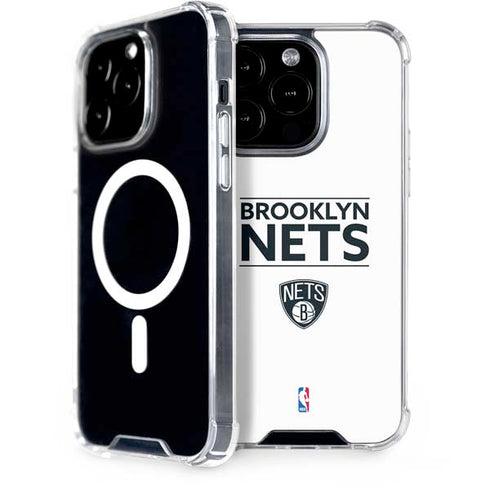 NBA Brooklyn Nets Standard - White iPhone 15 Pro MagSafe Case