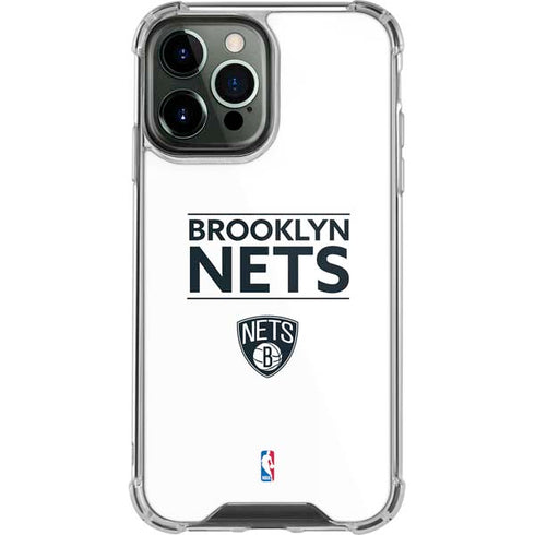 NBA Brooklyn Nets Standard - White iPhone 14 Pro Max Clear Case