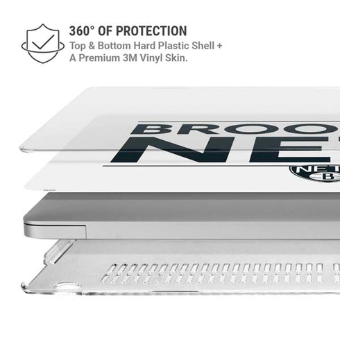 NBA Brooklyn Nets Standard - White MacBook Air 13in M1 (2021) Case plus Skin