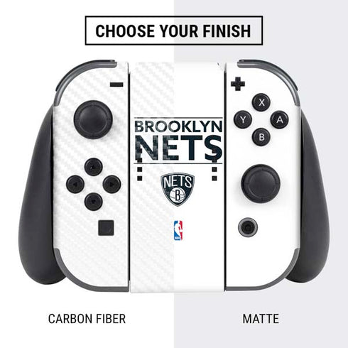 NBA Brooklyn Nets Standard - White Nintendo Switch Bundle Skin