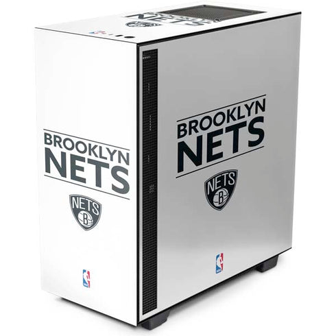 NBA Brooklyn Nets Standard - White NZXT H510 Compact ATX Mid-Tower Case Skin