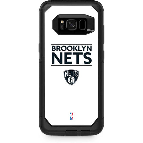 NBA Brooklyn Nets Standard - White Otterbox Commuter Galaxy Skin