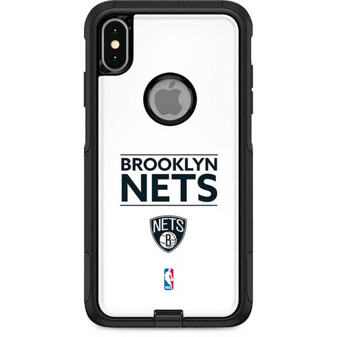 NBA Brooklyn Nets Standard - White Otterbox Commuter iPhone Skin