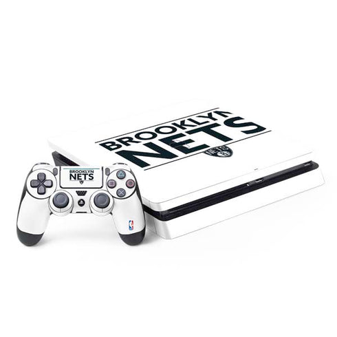NBA Brooklyn Nets Standard - White PS4 Slim Bundle Skin