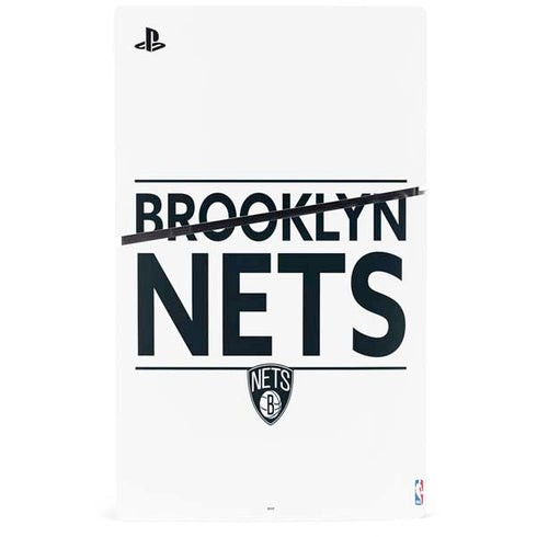 NBA Brooklyn Nets Standard - White PS5 Slim Digital Edition Bundle Skin